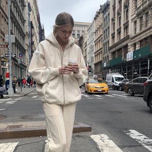 brandy melville cream christy hoodie